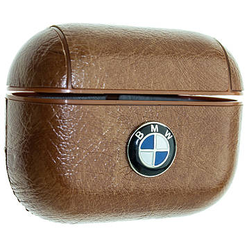 Шкіряний чохол Aare BMW для навушників AirPods Pro Світло-коричневий (00007757)