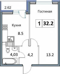 опалення однокімнатної квартири площею до 30 м2