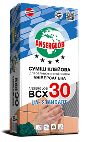 Суміш клейова ANSERGLOB BCX 30 для облицювання керамічною плиткою.