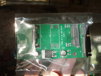 Перехідник SATA — mSATA mini PCI-e SSD 50 мм адаптер жорсткий диск ССД SA-092 7+15 pin