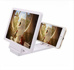 3D Підставка-збільшувач екрана для смартфона Enlarged Screen Білий (007009)
