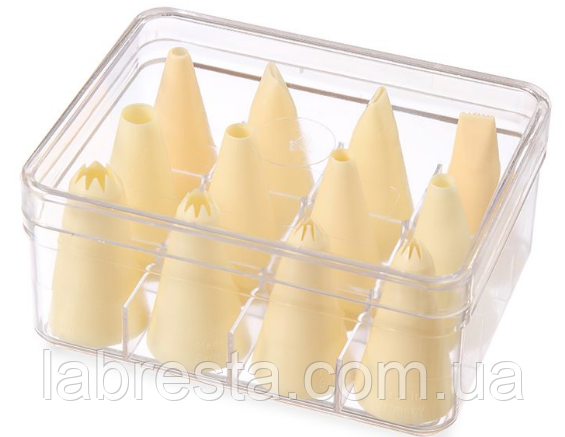 Насадки для кондитерских мешков Hendi 551400, компл. 12 шт., Ø6,8,10,12 мм, PP