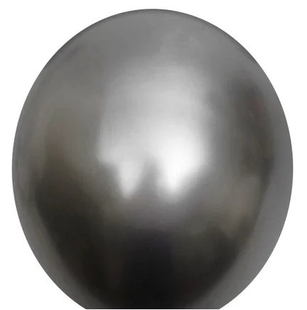 Шар 12" (30 см) хром серый space grey (калисан)