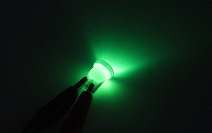 Габарит LED T10 #24 - COB 3D 12v / колір Зелений, фото 4