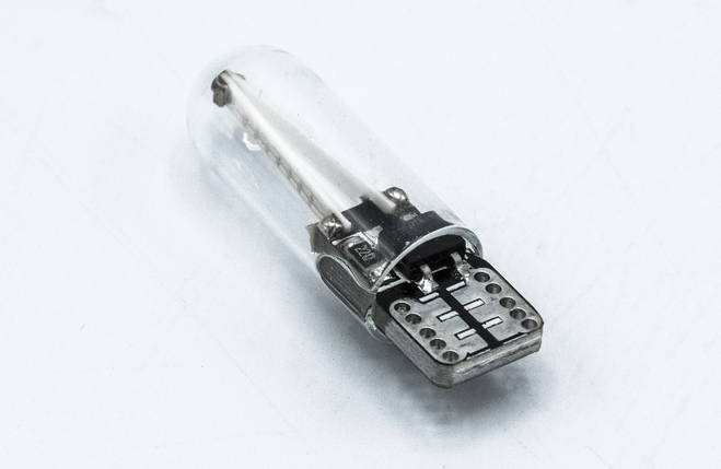 Габарит LED T10 #18 - 2COB Type-A в колбі 12-24V / колір Синій, фото 3