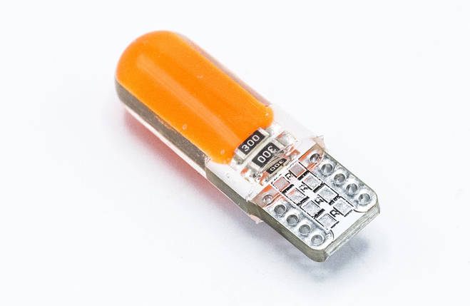 Габарит LED T10 #34 - COB type-B Long 12V / колір Червоний, фото 2
