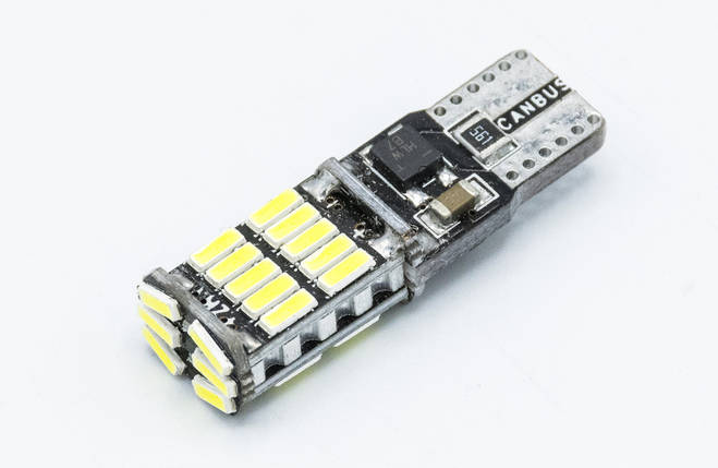 Габарит LED T10 #67 - 26LED радіатор (CAN BUS) / колір Білий, фото 1