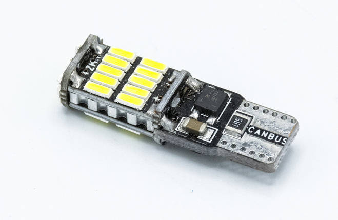 Габарит LED T10 #67 - 26LED радіатор (CAN BUS) / колір Білий, фото 2