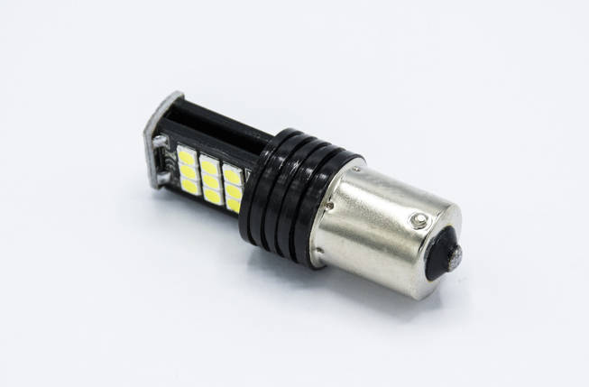 Габарит LED P21W/1156 #81 - 24LED черн / 4w / (3 side) / Білий, фото 2