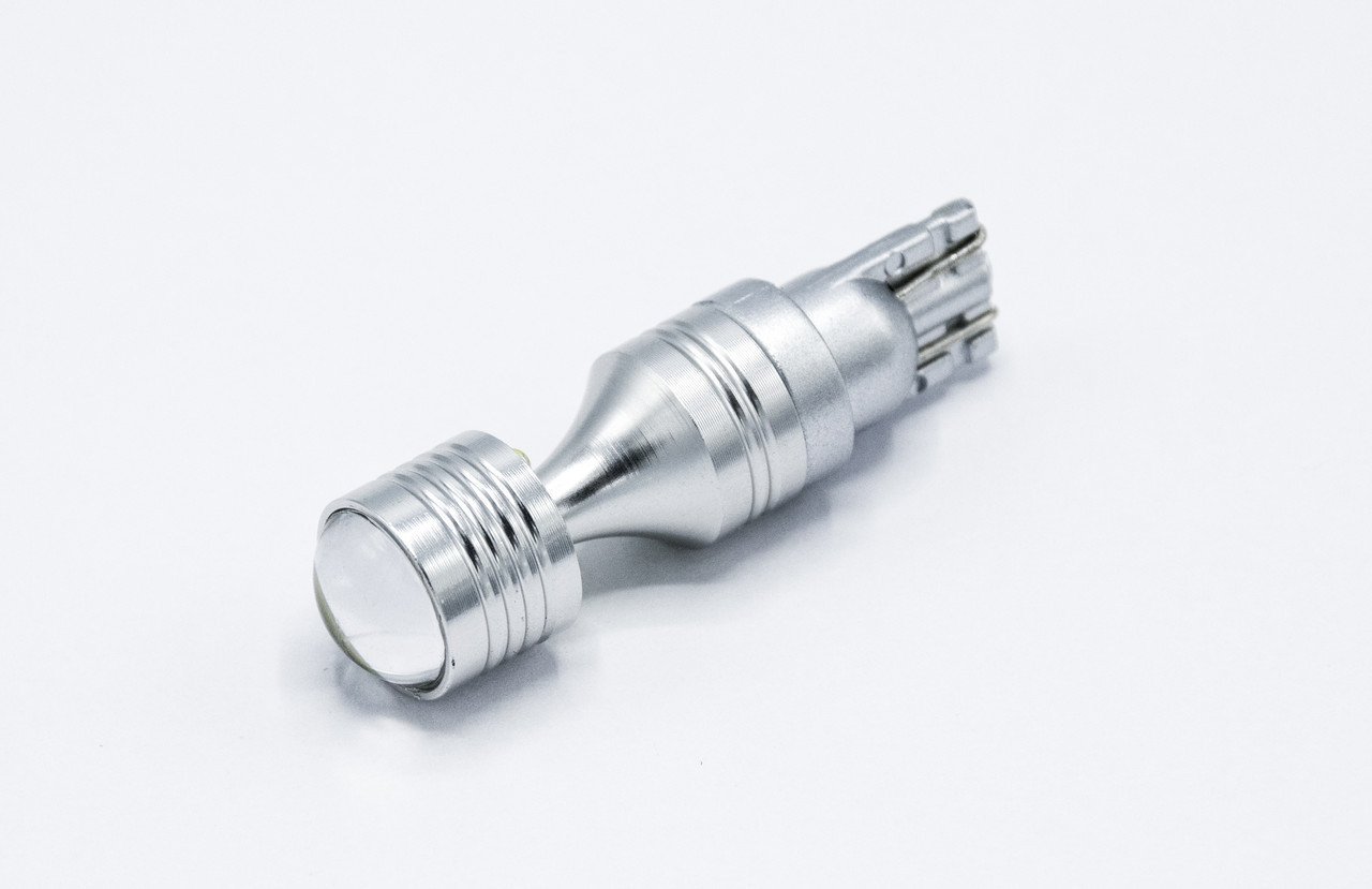 Габарит LED T10 #68 - 6LED конус-лінза (метал-2side) / колір Білий
