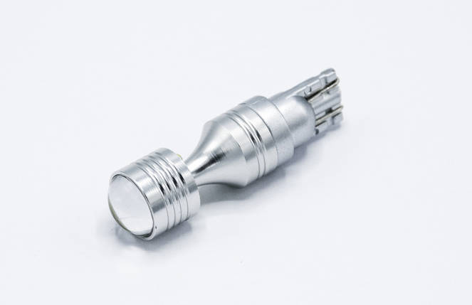 Габарит LED T10 #68 - 6LED конус-лінза (метал-2side) / колір Білий, фото 1