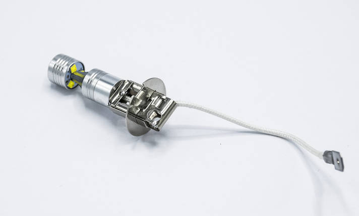 Габарит LED H3 #69 - 6LED конус-лінза (метал-2side) / колір Білий, фото 2
