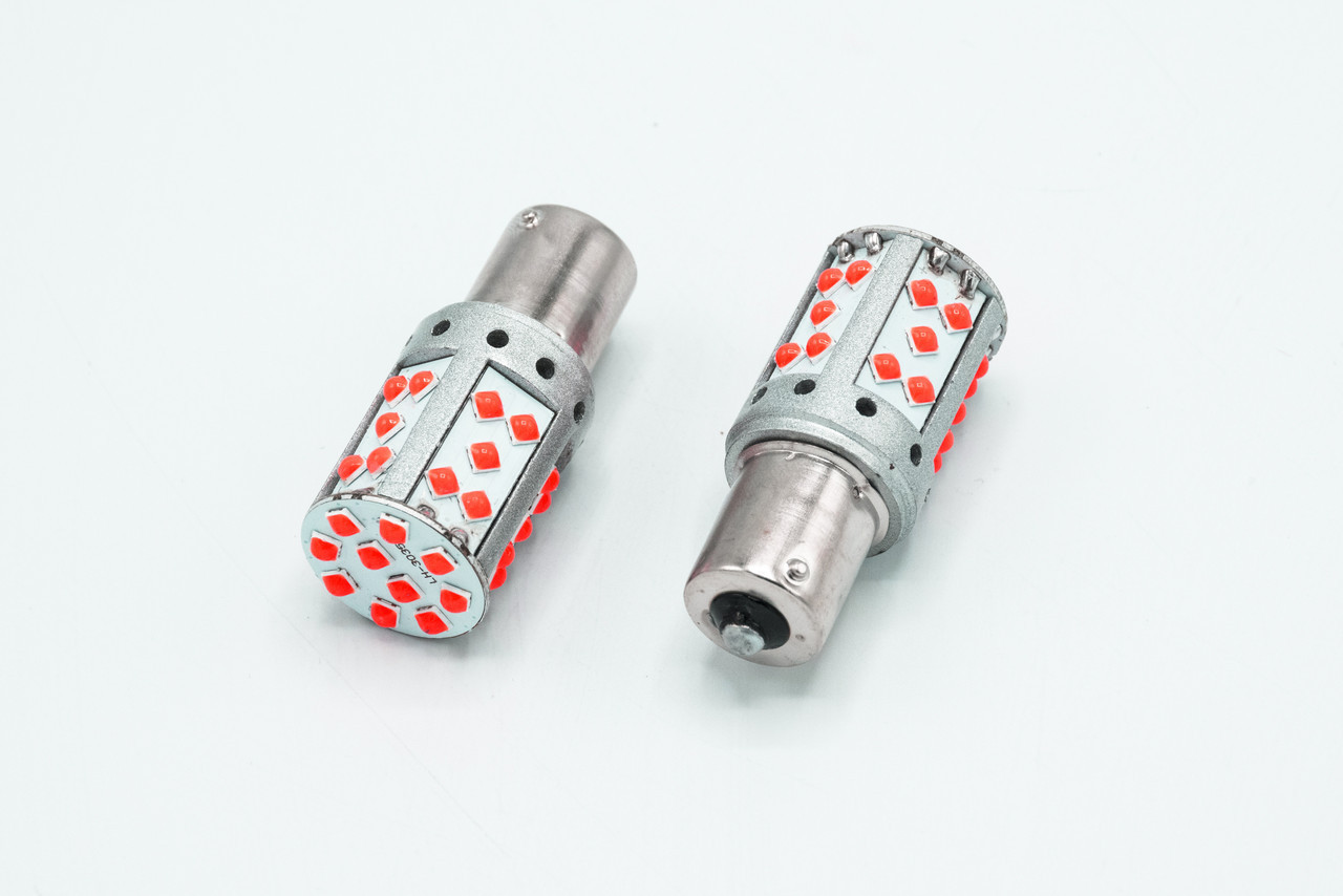 LED лампа JK194/Цоколь BAU15S(1156)/ 35 led(3035)/ CAN (ЧЕРВОНА) к-кт 2шт