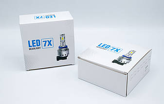 7X-H11 LED лампи головного світла/12-24v/4500Lm/6500K/1шт, фото 2