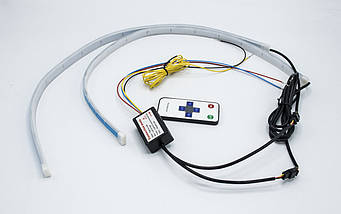 DRL з функцією БІЖИТЬ повороту "RUNNING WATER" ( RGB + Yellow/к-кт 2x60cm), фото 2