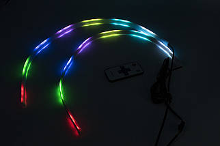 DRL з функцією БІЖИТЬ повороту "RUNNING WATER" ( RGB + Yellow/к-кт 2x60cm), фото 3