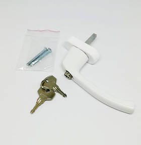 Ручка віконна з ключиком Antey біла антидетка