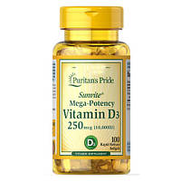 Vitamin D3 Puritans Pride 250 mcg (сильна концентрація) 100 капс