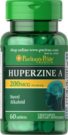 Puritan's Pride Huperzine A 200 mcg, Гуперзин А (60 таб.)