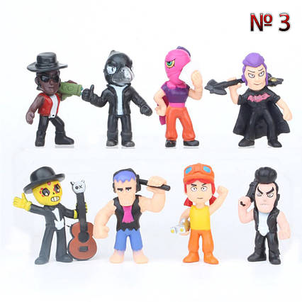 Набір фігурок БС 8 шт 7 см No 3 Іграшки популярної гри Чудова якість!