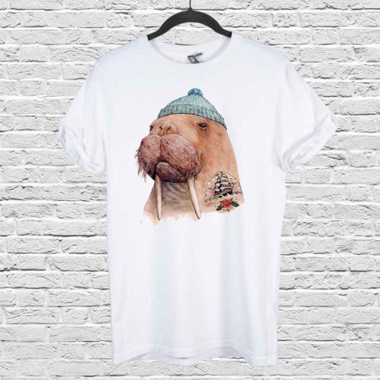 Футболка YOUstyle Walrus 0046 M White, фото 1