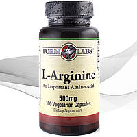 Аргінін FORM LABS Naturals L-Arginine 500 mg 100 cap.