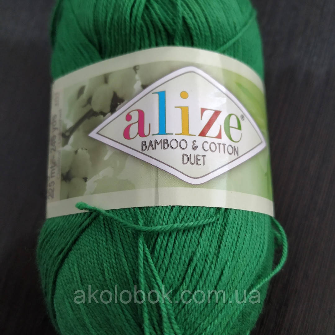 Пряжа для ручного вязания Alize BAMBOO & COTTON (Ализе бамбук и котон) дует 210 трава Сочи - фото 1 - id-p543564639