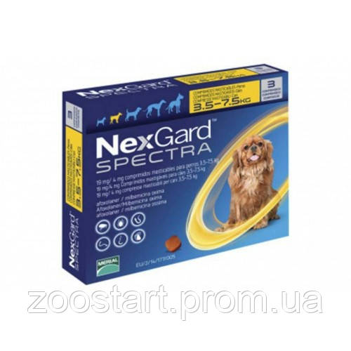 Купить NexGard Spectra НексГард Спектра S 3,5-7,5 кг від бліх і кліщів ...