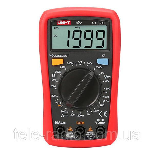 Цифровий універсальний мультиметр (тестер) UNI-T UT33D+ (NCV)