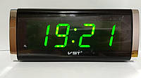 Электронные цифровые настольные часы VST-730-2 будильник ВСТ-730 сетевые
