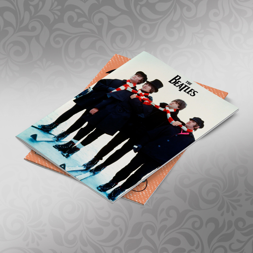 Зошит А5 скоба 48 л. клітинка The Beatles 004, фото 1