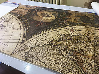 Карта світу великий елемент з центральної частини карти часів Колумба 150 см х 116 см