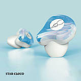 Бездротові Bluetooth-навушники Sabbat X12 Ultra Star cloud з підтримкою aptX (Біло-блакитний), фото 9