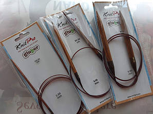 Дерев'яні спиці 40 см Ginger KnitPro (Джінджер КнітПро) 4,0 мм