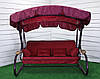 Гойдалки садові "Марсала Solo" з відкидною спинкою, з москітною сіткою, тримісна гойдалка, фото 3