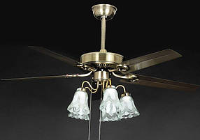 Люстра вентилятор п'ять лопатей