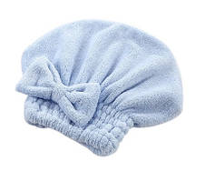 Тюрбан для волосся з мікроволокна one size блакитний