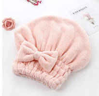 Шапочка рушник для сушіння волосся one size, персиковий