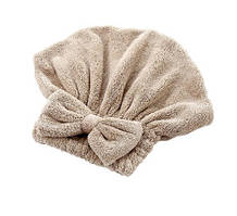 Тюрбан для волосся з мікроволокна one size бежевий