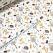 Тканина муслін Двошарова лисички і їжачки в лісі на білому (шир. 1,6 м), фото 2