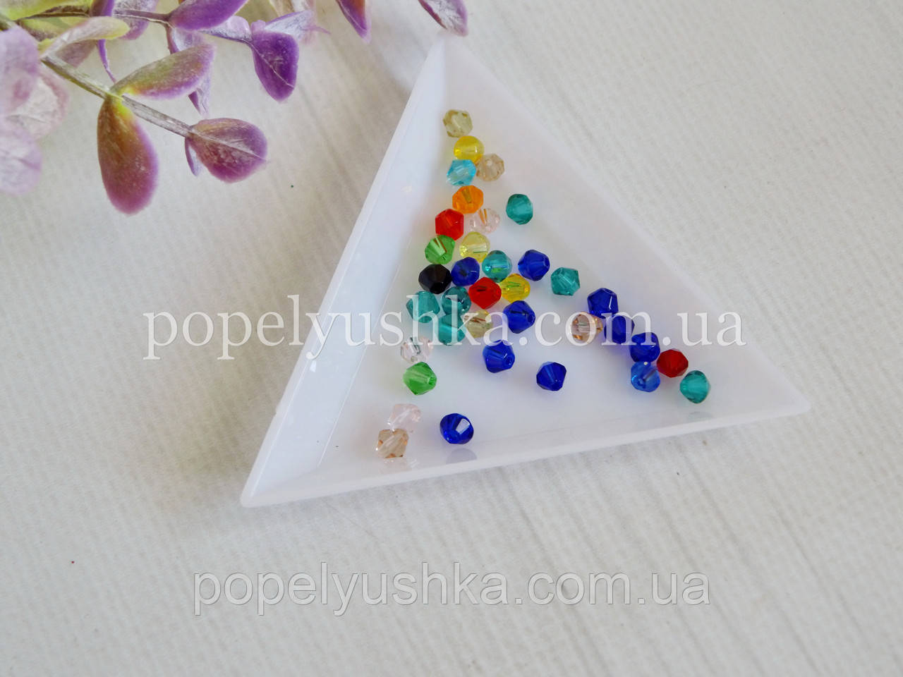 Намистини біконус чеський кришталь МІХ 4 мм (10 шт), фото 1