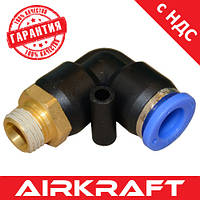 Соединение цанговое для полиуретановых шлангов PU/PR 10мм*3/8" AIRKRAFT SPL10-03