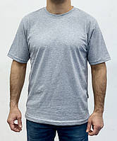 Серая мужская футболка однотонная 100 % хлопок, 46-52 р., Турция 50