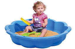 УЦІНКА Дитяча Пісочниця без кришки - соняшник, 93x93x20 см, синій, пластик (24-515-2)