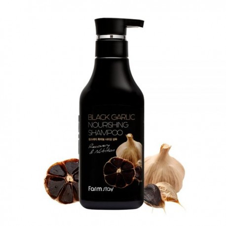 Поживний шампунь для волосся з чорним часником FarmStay Black Garlic Nourishing Shampoo 530 мл