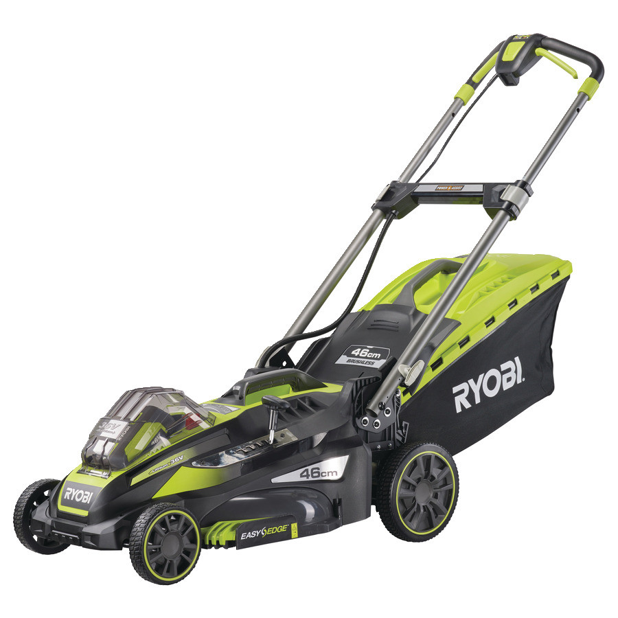 RYOBI RLM36X46H50PG ONE+, Акумуляторна газонокосарка 36 В, ширина скошування 46 см, 1 х 5,0 А·год, фото 1