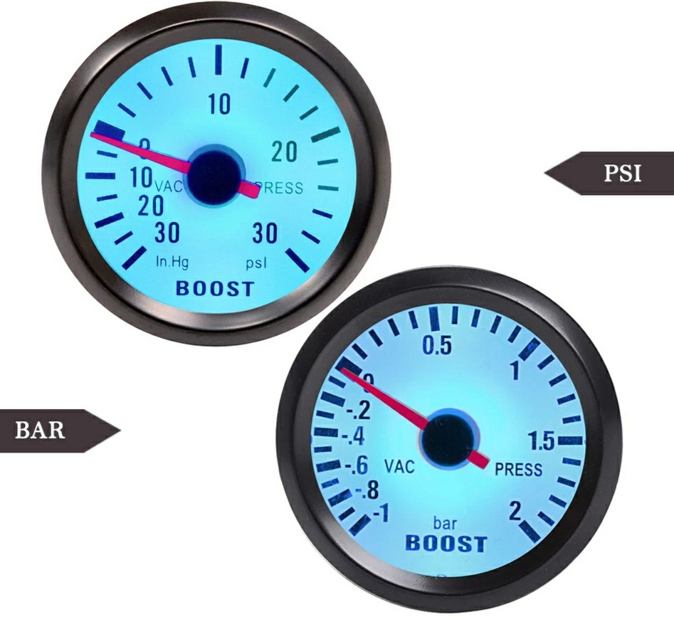 Датчик надлишкового тиску (boost) у впускному ресивері Boost Gauge -1~2 Bar Vacuum