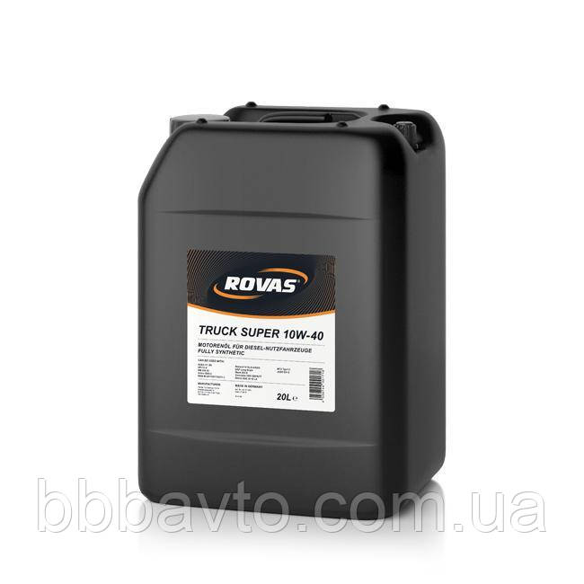 Олива моторна вантажна 10W-40 Rovas Truck Super 20 л (EURO 4/5) MAN M 3477