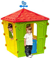 Детский домик для улицы и дома, 108x108x152 см, разноцветный, пластик, сборный (56-560)