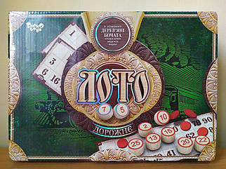 Гра настільна Danko Toys "Лото дорожнє" (Лото дорожнє) дерев'яні бочонки (Укр) (DTG51U)